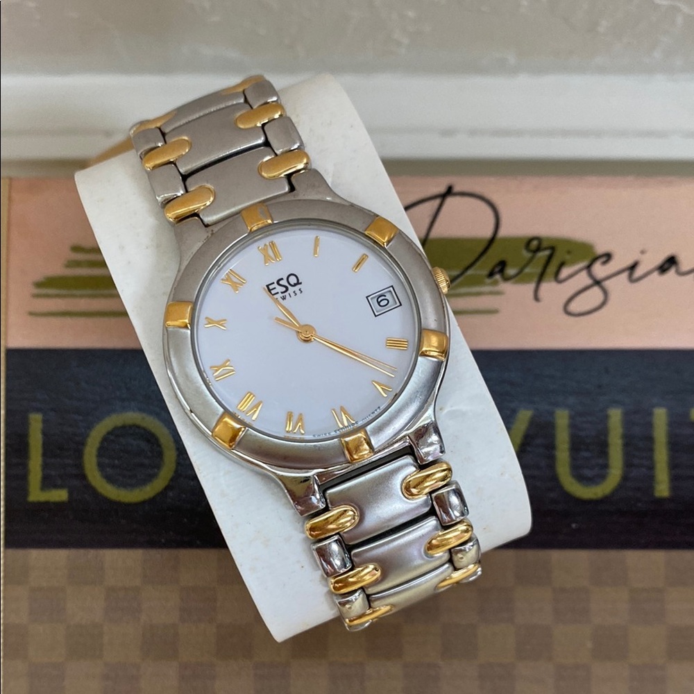 Vintage ESQ Swiss Two Tone Watch